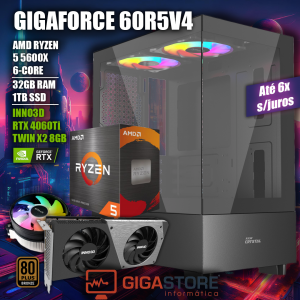 Desktop Gaming RYZEN 5 5600X RTX 4060TI 32GB RAM 1TB W11